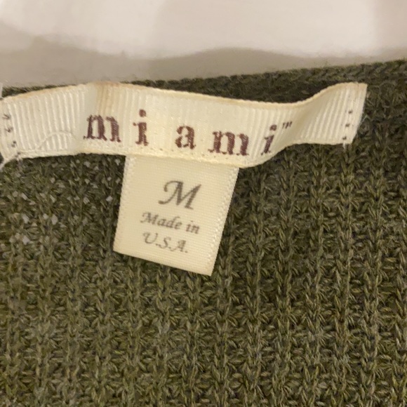 Army Green Pullover Sweater - Picture 3 of 7